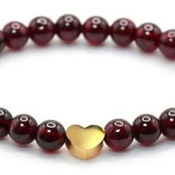 Natural Stone Healing Stone Beaded Bracelet Stainless Steel