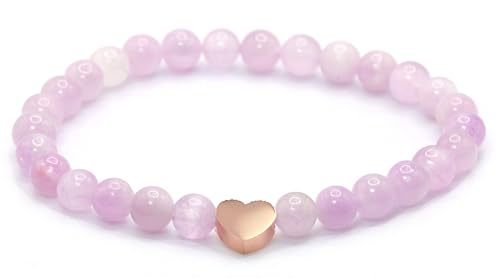 Natural Stone Healing Stone Beaded Bracelet Stainless Steel