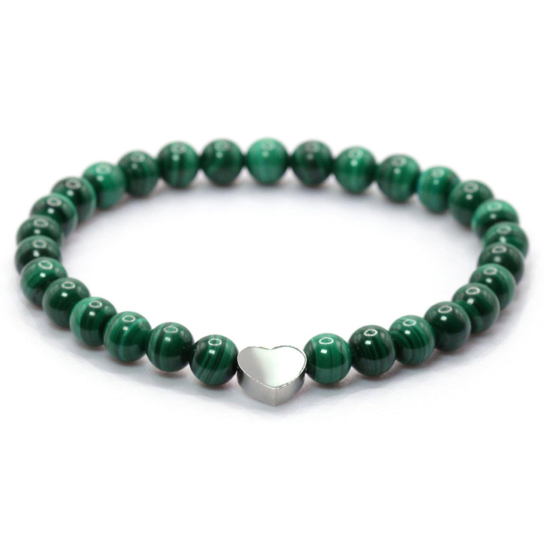 Natural Stone Healing Stone Beaded Bracelet Stainless Steel
