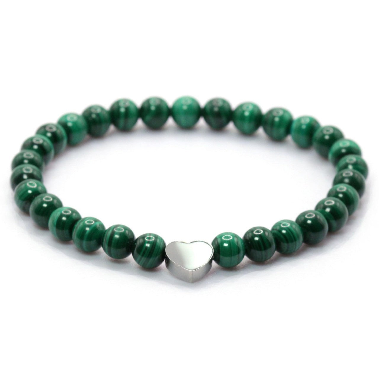 Natural Stone Healing Stone Beaded Bracelet Stainless Steel